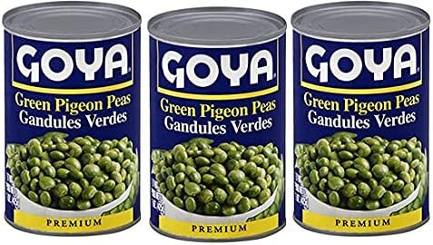 Goya Premium Green Pigeon Peas 15.5 oz (3 Pack) Gandules Verdes