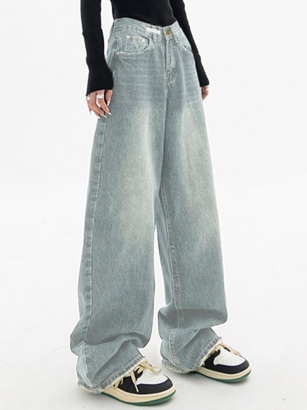 EMMIOL Jeans for Women Wide Leg Baggy Jeans Y2K Casual Loose Boyfriends Trousers Vintage Streetwear - Image 4