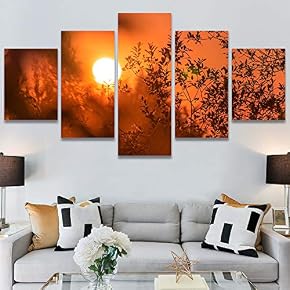 SIGNWIN 5 Panel Canvas Wall Art Setting in...