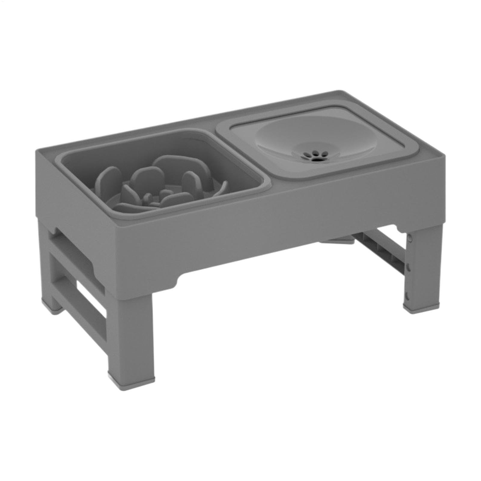 Elevado para Perros Lento Antiderrame y Altura Ajustable | Cuenco de acero inoxidable elevado antivuelco para gatos fatiga, viajes, diario, veterinario, cachorros