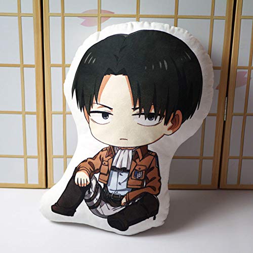 Ataca Juguetes De Peluche De Almohada Titán, Muñecas Llenas De Animación Levi Ackerman, Navidad para Niños Y Niñas, 48Cm