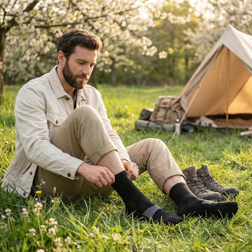 Image of 3 Pairs 90% Merino Wool Ankle Socks, Thin All-Season Casual Soft Breathable for Men Women