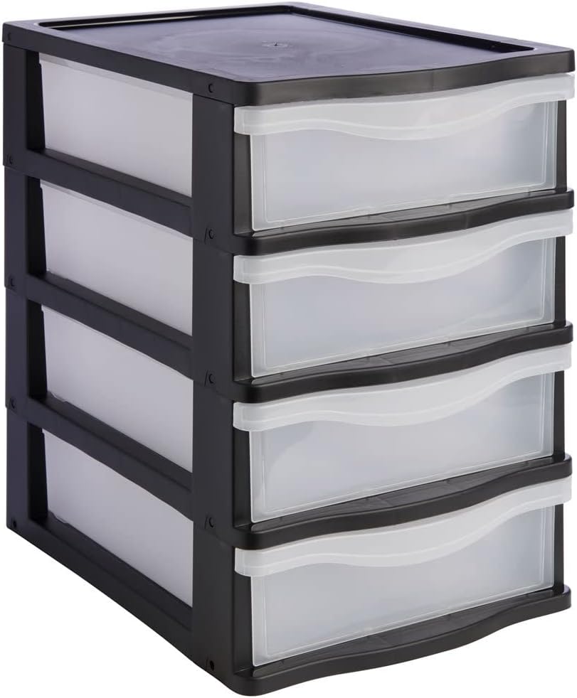 wilko 4 Tier Strorage Unit 4 Drawer Slim Design Tall & Narrow