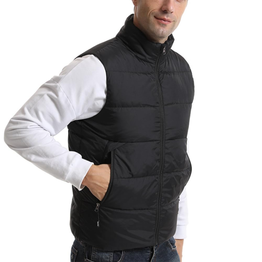 Jpxjgt Men's Black 15 Heating Zones 2 Controllers Usb Smart Electric Heated Jacket S-8Xl(Color:,Size:8xl)