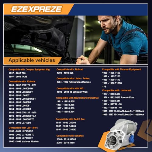 Image of Ezexpreze Starter for Kubota L2850 L295 L3250 L3450 L3600 L3650 L3710