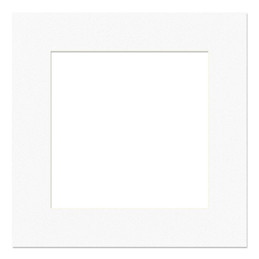Alison Kingsgate 60x60CM White Picture Mounts for 40x40CM Aperture-Precision Cut Cardboard Photo Mounts with Aperture– Ideal for Frames, Posters, Prints, Artwork & Certificates