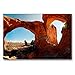 Produktbild CALVENDO Premium Textil-Leinwand 90 x 60 cm Quer-Format Double Arch, Arches Nationalpark, Utah, USA, Leinwanddruck von Michael Rucker