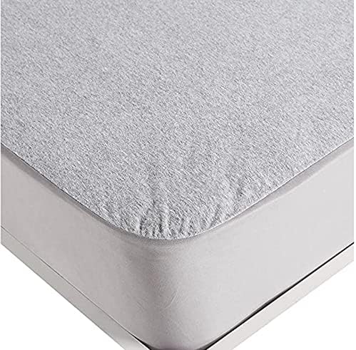 Springtek 100% Waterproof Mattress Protector | Premium Cotton Mattress Bed Cover | Breathable and Non-Allergenic Ultra Soft Fitted Bed Protector | 75x60 Inch, Queen, Grey