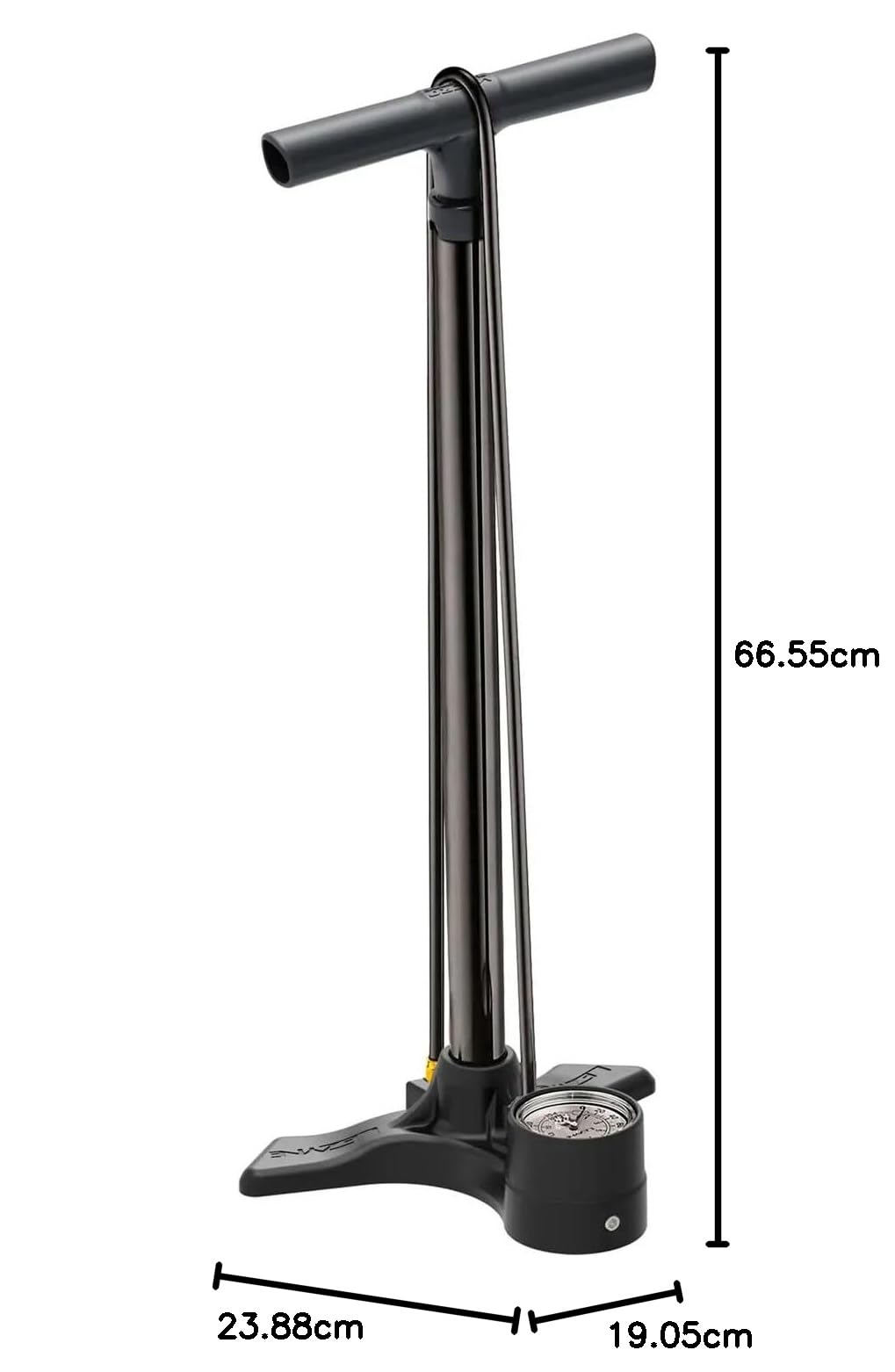 Lezyne Macro Floor Drive pompka do roweru czarna błyszcząca