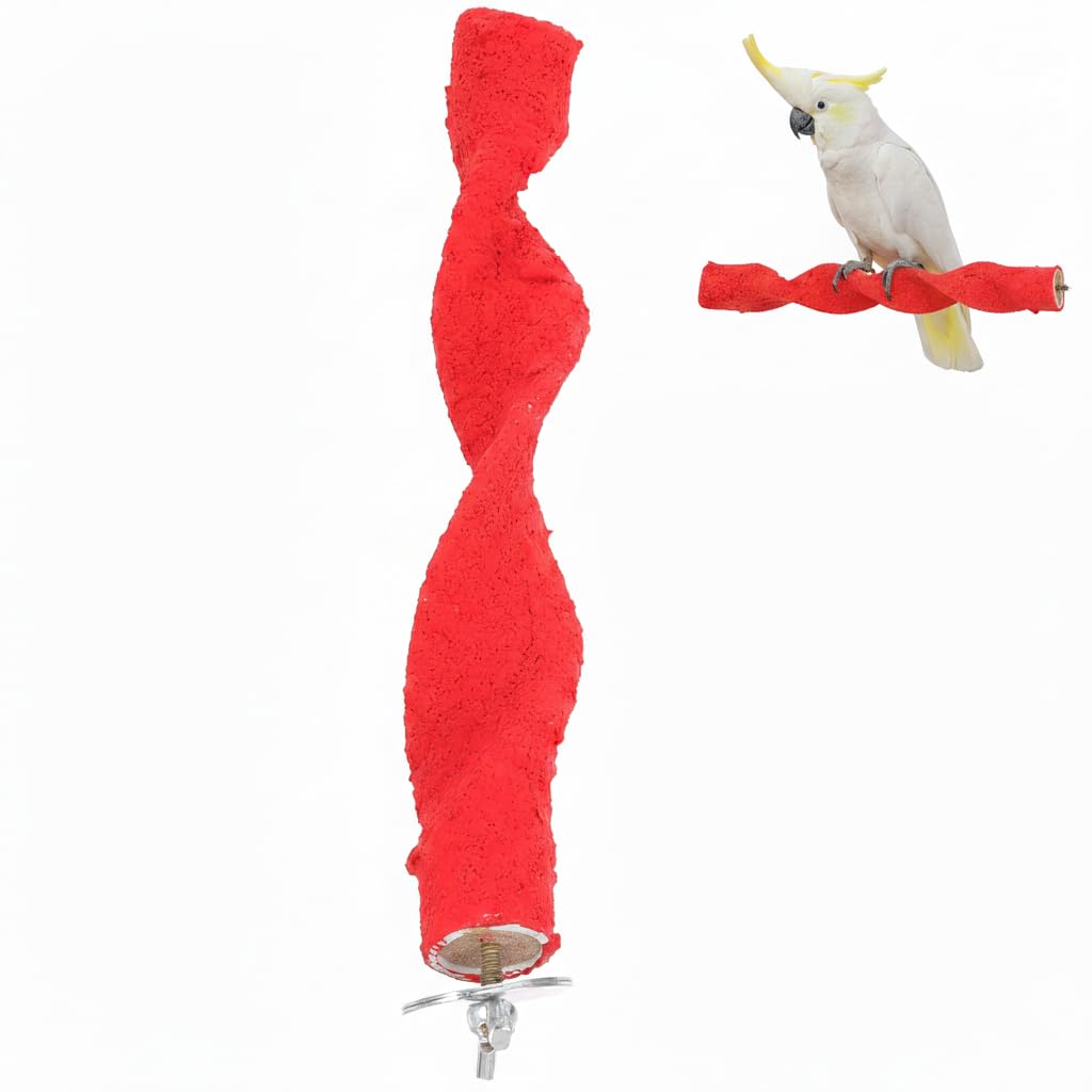Veemoon African Grey Parrot Perches - Nail Perch for Birds - Safe Material to Promote Healthy Feet and Beak Care Ideal Bird Perches for Parrots Random