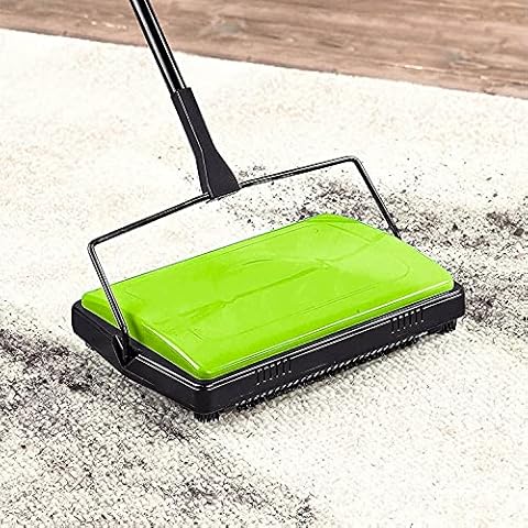 Housekeeps Teppichkehrer ohne Strom - Teppich Roller aus stabilem Eisen - nimmt Schmutz auf Böden in Sekunden auf Cover