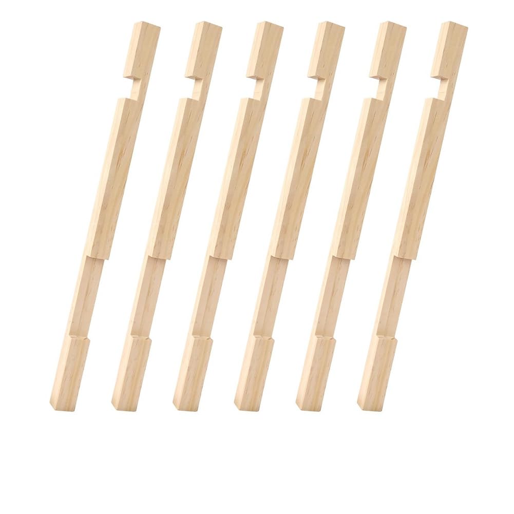 Tiyao 6 Pack Beehive Entrance Reduce 10 Frame Wood Bee Hive Entrance Reducer For Beekeeping, 2 Size Openings Beekeeping Supplies