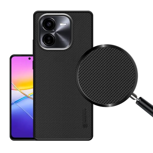 Image of Back Cover Case Compatible for vivo Y37 Pro (Textured Grip Design | Camera Protetion | Slim and Light Weight | Soft Touch and Feel | Black) (vivo Y37 Pro)