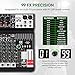 MIZISNR Audio Mixer 8 Channel Sound Mixer Console, Professional Music Mixing Board DJ Mixer w/ 99 DSP, 7-band EQ, USB, Bluetooth, 48V Phantom Power & PAD Function for Recording PA Live Live Streaming