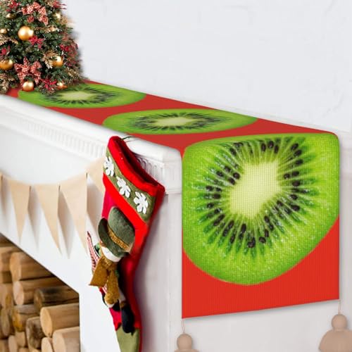 Nappe de cuisine kiwi chemin de table original cadeau idéal pour décoration de Noël et fêtes