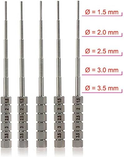Miniatura 3 de 4 piezas de bobina de acero inoxidable Jig 0.059 in-0.138 in Micro Coil Jig Wick Wire Coil DIY herramienta herramienta de bobinado