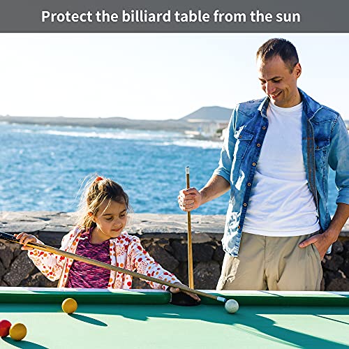 NEXCOVER Leatherette Billiard Pool Table Cover | 8 Foot Billiard Covers | Heavy Duty & Tearproof Pool Table Covers for Pool Table | Waterproof Table Protector | Brown Color.