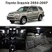 Partsam 19PCS White Interior LED Light Package Kit Replacement for Toyota Sequoia 2004 2005 2006 2007