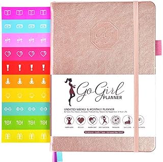 GoGirl Planner and Organizer for Women - Compact Size Weekly Planner, Goals Journal