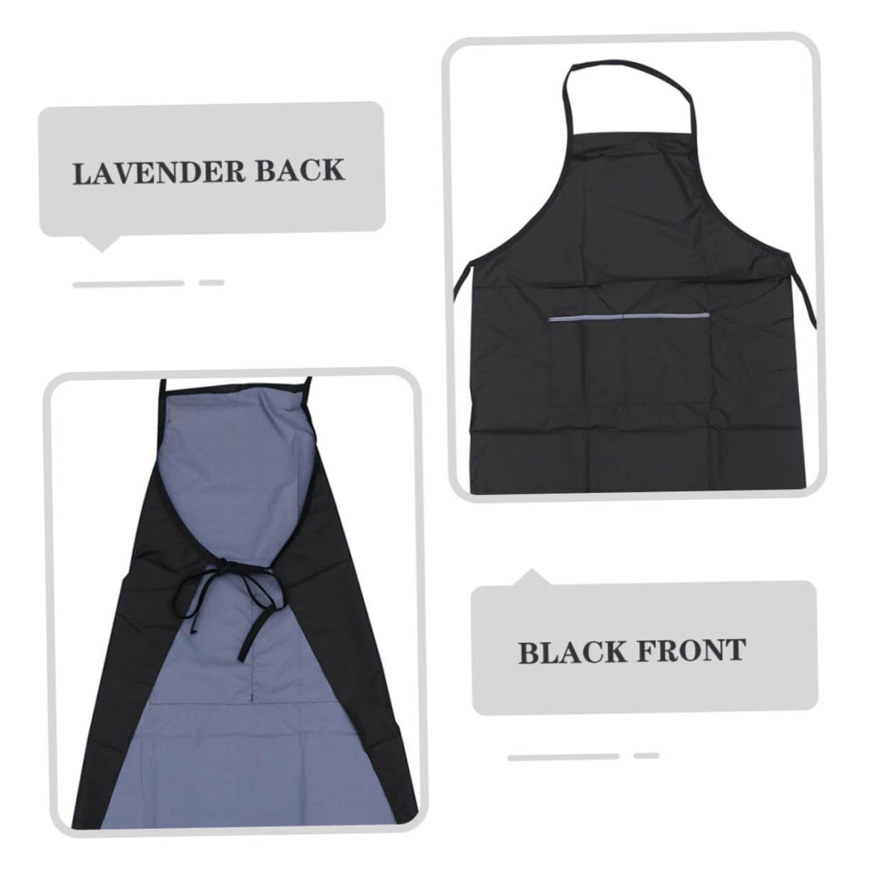 MOLUCKFU 3pcs Hairdressing Apron Barber Smock Apron with Pocket Hair Stylist Apron Sleeveless Apron Mens Aprons Apron for Men Cross Back Adjustable Apron Hair Styling Apron Black Polyester