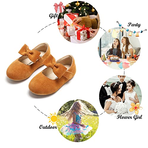 Image of Felix & Flora Toddler Flower Girl Dress Shoes - Girl Ballet Flats Party School Shoes Wedding