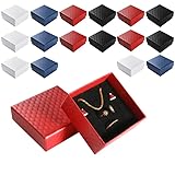 WICHBEEN 16 Jewelry Gifts Boxes for Rings, Pendants, Earring, Necklaces, Cardboard Boxes with Paddin