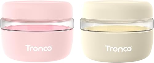 Miniatura 12 de Tronco Recipientes de Almacenamiento de Alimentos de Vidrio de 24 oz con Tapas, Herméticos, a Prueba de Fugas y Derrames, Tazones de Vidrio para