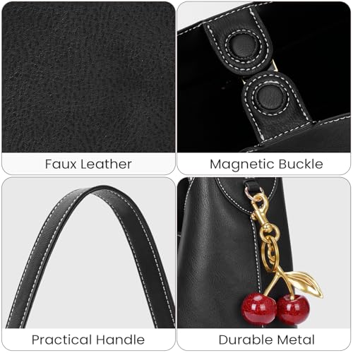 Bolso Tote vegano de gamuza sintética para mujer miniatura 4