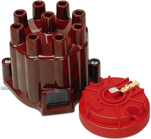 NEW MSD DISTRIBUTOR CAP & ROTOR KIT,RED FINISH,COMPATIBLE WITH MSD GМ V8 DISTRIBUTORS