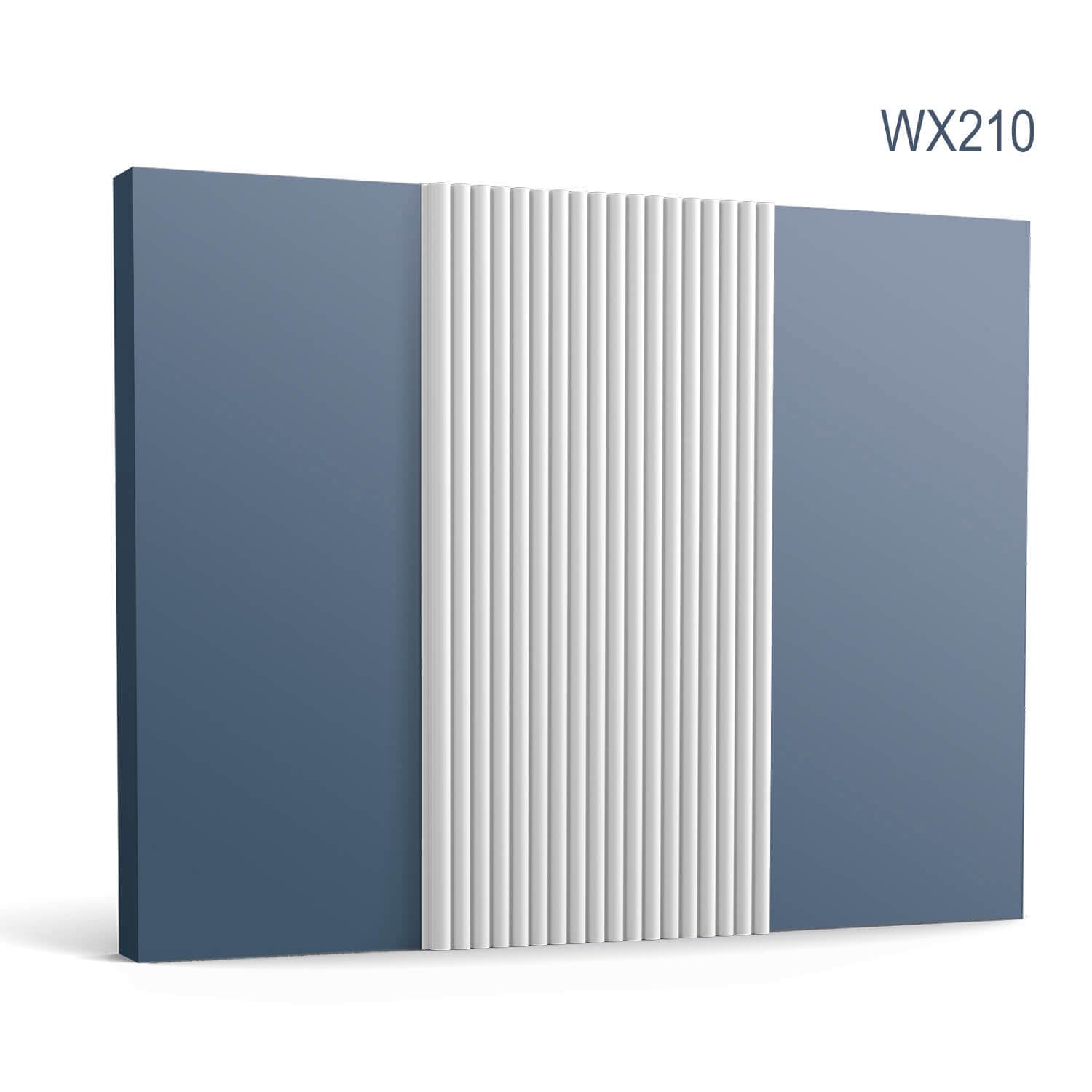 Orac 3D Rivestimento murale WX210 REED 200 cm x 1,3 cm x 25,5 cm Polistirene estruso (HDPS) primerizzato