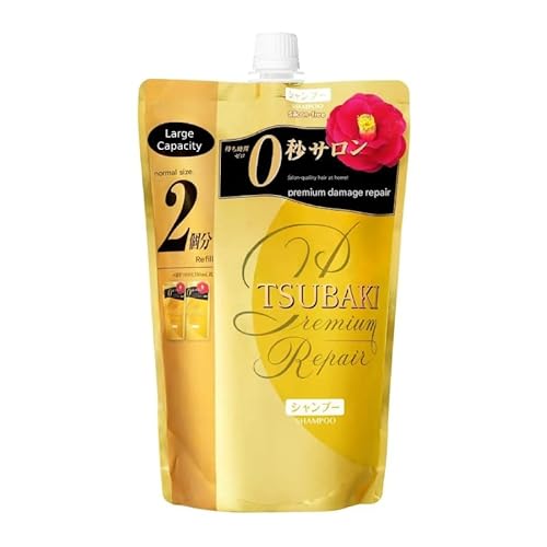 Tsubaki Premium Repair Shampoo Refill Pack 660mL Refill Size for Normal, Dry or Fine Hair