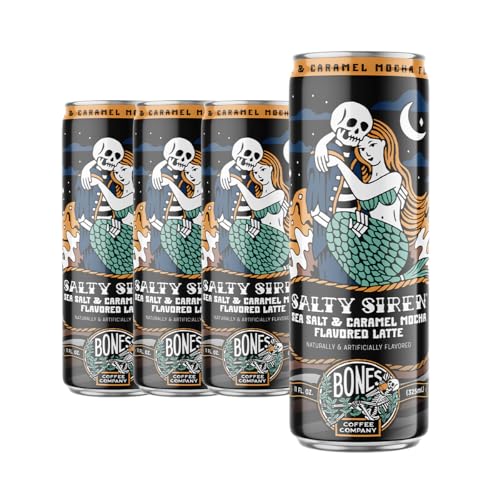 Bones Coffee Company Salty Siren Latte Flavored Coffee, Medium Roast
