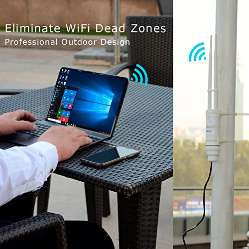 AC600 Long Range Outdoor WiFi Extender with Ethernet Port, MyMAX WN570HA1 Dual-Band 2.4+5GHz 600Mbps Weatherproof Outside PoE Access Point/Wireless Repeater/Signal Booster Amplifier in 2-Antenna - Image 7