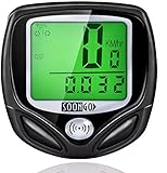 SOON GO Bike Speedometer, Bicycle Speedometer Wireless Cycle Bike Computer Waterproof Bike Odometer with LCD Display Speedometer Accurate Speed Tracking & Multi-Function