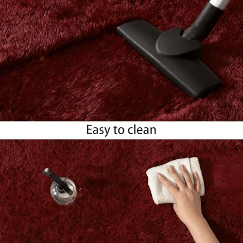 Tapis de salon moderne vin rouge pour une ambiance chaleureuse
