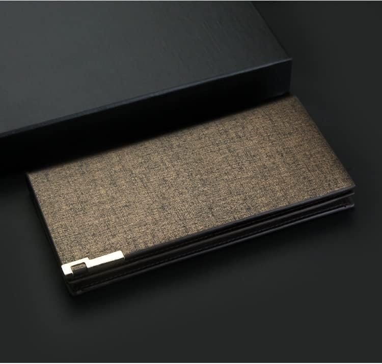 Men's Wallets Men Long Purse Gold Clutch Bag Male Clutch PU Leather Wallet Men Business Wallet Coin (A,One size)4