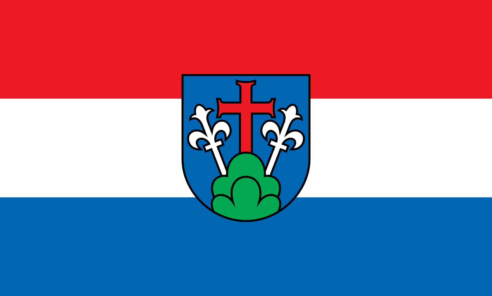 Drapeau Friedberg grand format 1.35m²抗风 anti-effilochage pour extérieur