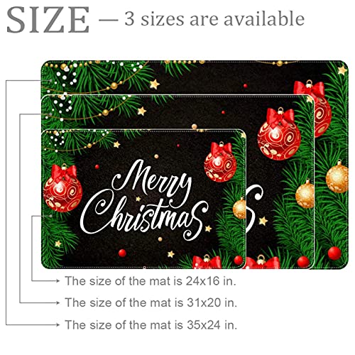 Paillasson de Noël lavable en machine pour intérieur et extérieur - 3