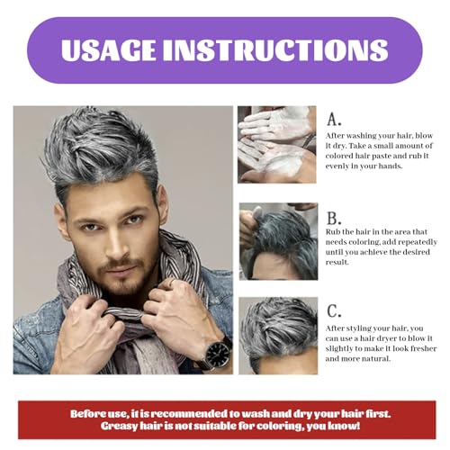 Cera de Color para Cabello Lavable Morado 100g miniatura 6