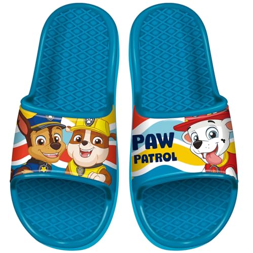 Paw Patrol - Zapatillas de baño para niños, para guardería, piscina, ligeras, tallas 22-33, azul, 26/27 EU