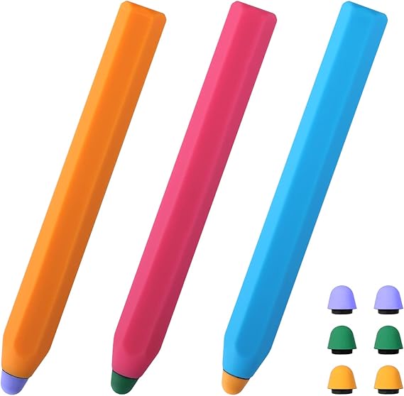 Kinder Tablet Eingabestift, Tablet Stift, Handy Stift, 3er Pack Gummi