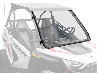 SuperATV Full Windshield for 2022+ Polaris RZR 200 - 1/4" Unbreakable Polycarbonate, Scratch-Resistant XR Optic, Easy Install, USA Made