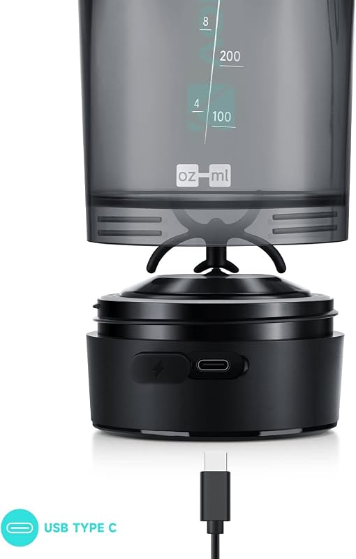 VOLTRX Elektromos Shaker Palack 680ml - USB-C Tölthető Fehérje Turmixgép, BPA-mentes Tritan Anyagból, Protein Shake Keverő, Mentazöld