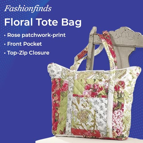 Bolso Tote Floral acolchado con cierre superior para mujer miniatura 2