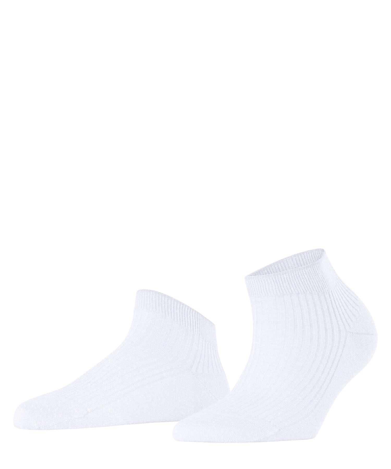 FALKE Women's Shiny W Sn Viscose Low-Cut Plain 1 Pair Trainer Socks, White 2000, 2.5-5