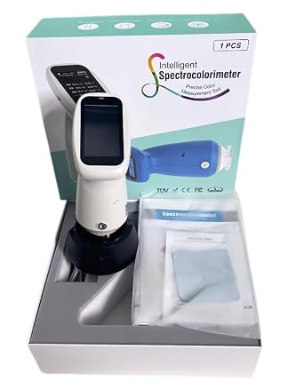 Color Spectrometer Handheld Spectrophotometer with Two Apertures MAV 8mm/10mm Accuracy 0.01 Combined Full Spectrum LED Light Source USB Interface