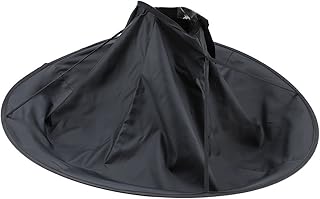 Haircut Barber Cloak, Adult Kids Hair Cutting Catcher Umbrella Cape Hairdressing Kit for Stylists Salon Gown (12-Black)