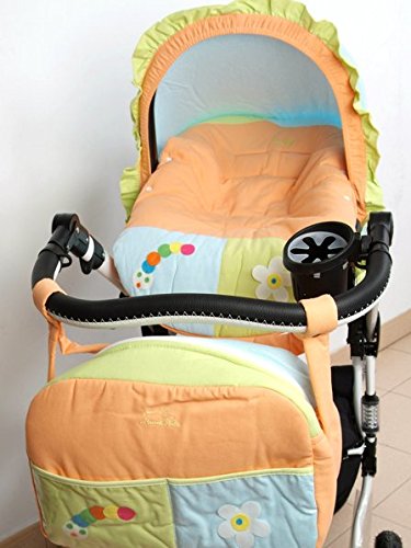 Funda para Grupo 0 universal para bebés + Capota + Bolso gusano naranja. Funda portabebés grupo 0. Mundi Bebé.
