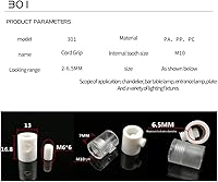 Vista 3 de Prensaestopas 301 - Piezas de lámpara para reparación - Fácil de instalar - Lámpara de pie colgante de techo con cableado (50 unidades, negro)