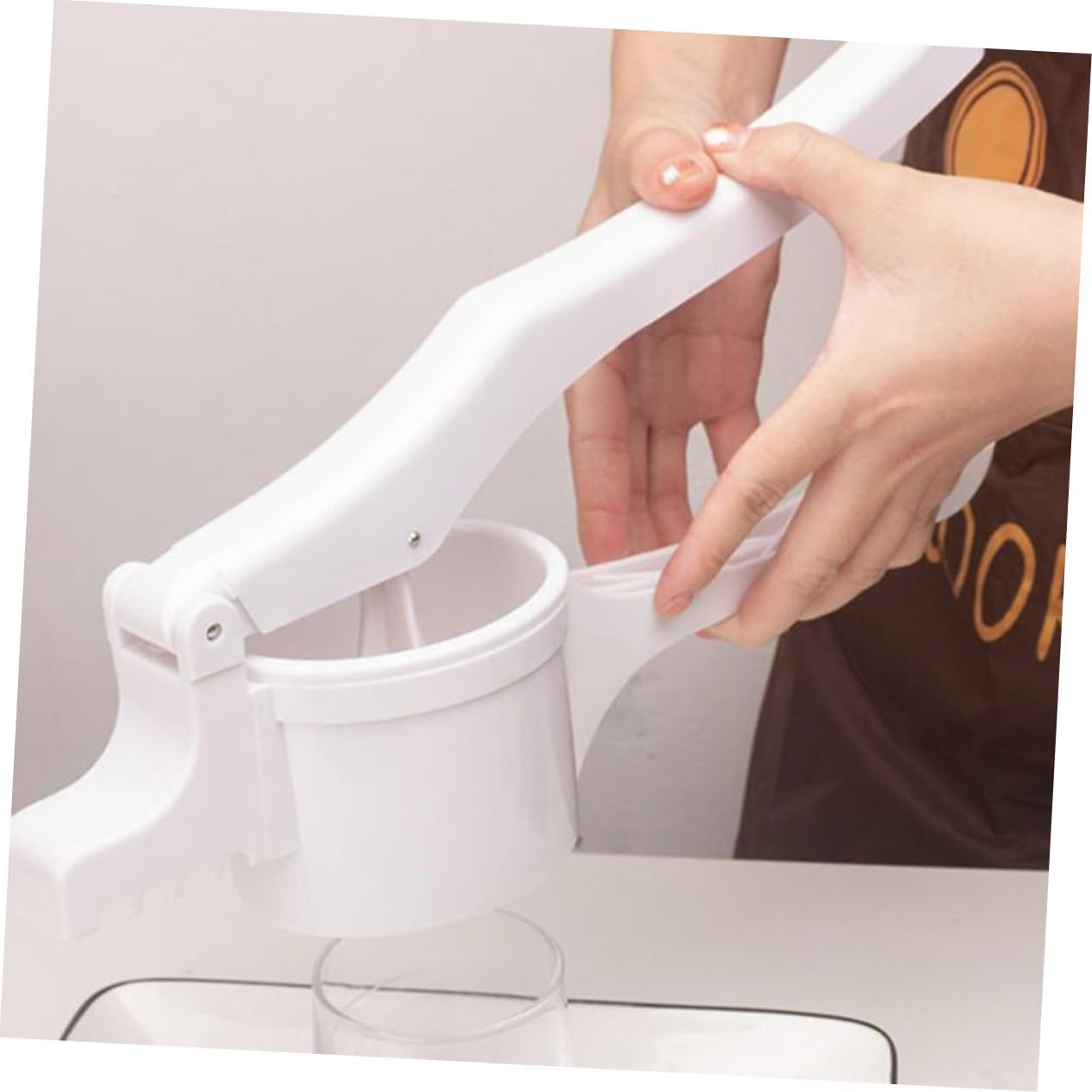 Healifty Manual Potato Crusher with Interchangeable Discs for Home and Restaurant Use Portable Potato Masher Kitchen Tool with Ergonomic Handle Thickened Pressure Plate for Faster Fine